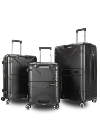 Trolley Luggage Set of 3 PCS TPC Hard Side Spinner Wheels with TSA Lock 