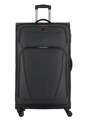 Wenger Beaumont Lite Large Softside Expandable 90cm Check-In Luggage Trolley Black - 612385 