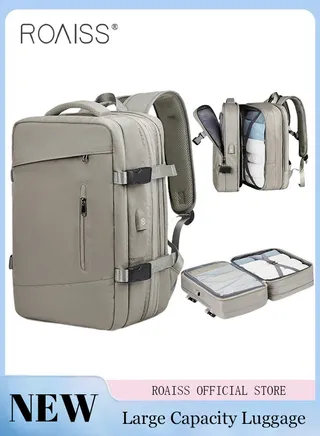 Carry-On Luggage Backpack Unisex Backpack with External Charging Interface, Wet and Dry Separation, Large Capacity Scientific Compartmentalized Backpack, Travel Backpack, Short-Distance Luggage Bag 