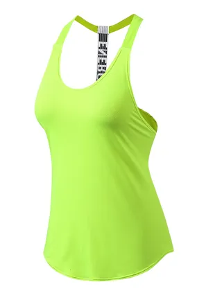 Women Quick Dry Breathable Elastic Sport Vest Green 