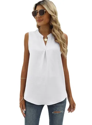 Spring And Summer New Solid Color Chiffon Loose Casual Vest 