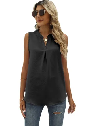 Spring And Summer New Solid Color Chiffon Loose Casual Vest 