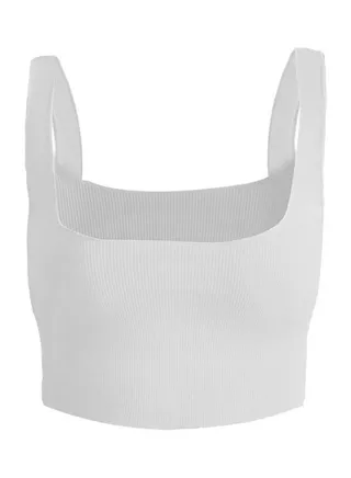 Sling Vest Spring Summer Crop Top White 