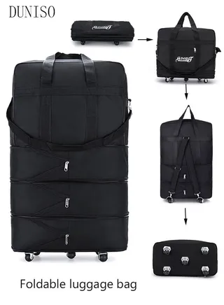 Expandable Foldable Luggage Bag Suitcase Collapsible Rolling Travel Luggage Bag Duffel Bag for Men and Women Lightweight Suitcases 