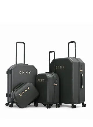 Dkny Allure Hardside Luggage on Wheels for Unisex | Ultra Lightweight ABS on with Spinner Wheels 4 Color Forest Green 