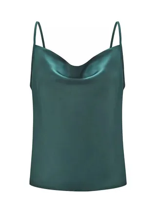 Solid Backless Tank Top Green 