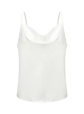 Solid Backless Tank Top White 