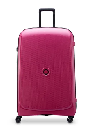 Delsey Belmont Plus 83cm Hardcase 4 Double Wheel Non Expandable Check In Luggage Trolley Raspberry 