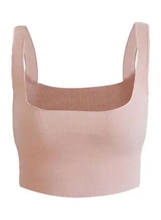 Sling Vest Spring Summer Crop Top Pink 