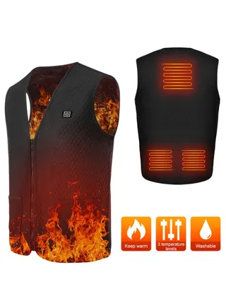 USB Electric Heating Vest Black 