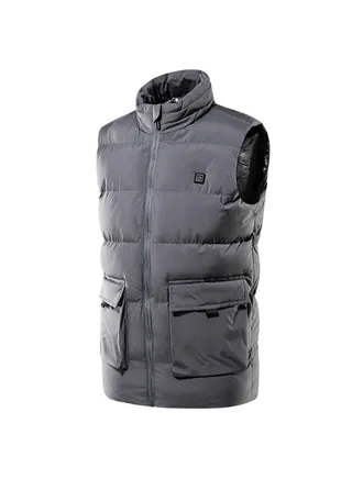 USB Portable Heating Warm Vest Grey 