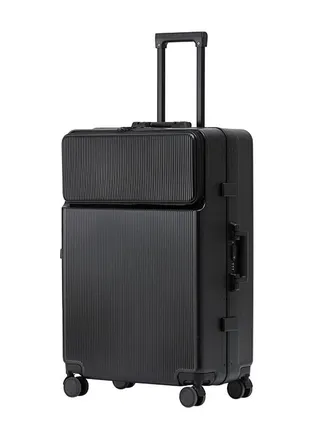 Premium Expandable Aluminum Frame ABS & PC Suitcase With USB Charging Port 28 Inch 