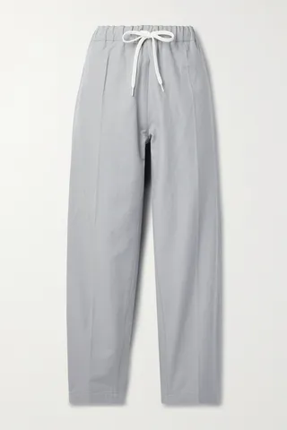 MM6 Maison Margiela - Cotton And Silk-blend Canvas Straight-leg Pants - Gray