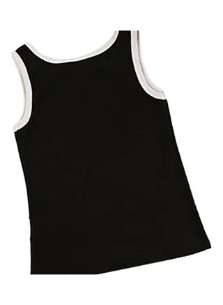 Summer Sleeveless Brim Vest Black/White 