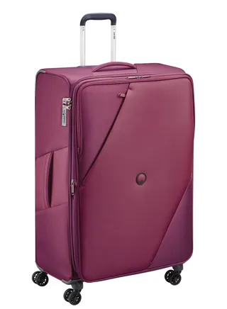 Delsey Maringa 82cm Softcase 4 Double Wheel Expandable Check-In Luggage Trolley Case Purple 