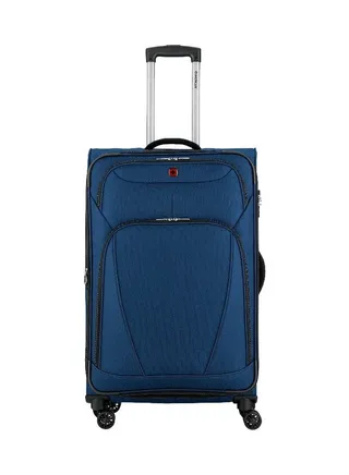 Wenger Beaumont Lite  Medium Softside Expandable 80cm Check-In Luggage Trolley Blue - 612384 
