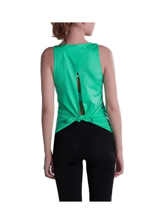 Open Back Camisole Tank Top Sports Vest Green 