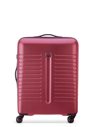 Delsey Iroise 65cm Hardcase 4 Double Wheel Medium Check-In Luggage Trolley Red 