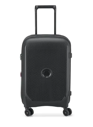 Delsey Belmont+ 55cm Hardcase 4 Double Wheel Expandable Cabin Luggage Trolley Black 
