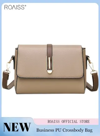 Fashionable Casual Flip Crossbody Bag Women'S Daily Commuting Pu Leather Material Adjustable Strap Shoulder Bag 