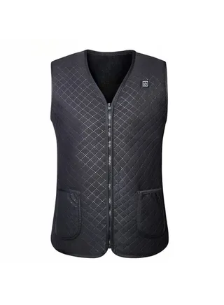 USB Charge Electric Heated Vest Black 