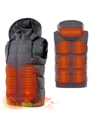 Portable Heating Warm Vest Grey 