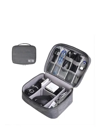 COOLBABY Electronic Accessories Bag Travel Cable Storage Box Universal Waterproof Portable Cable Storage Box Suitable for Adapter Memory Card USB Cable Storage Box 
