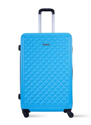 Retro Cabin Size ABS Hardside Spinner Luggage Trolley 20 Inch Blue 