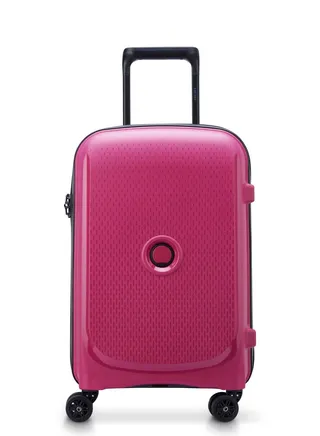 Delsey Belmont + 55cm Hardcase 4 Double Wheel Non-Expandable Cabin Luggage Trolley Raspberry 