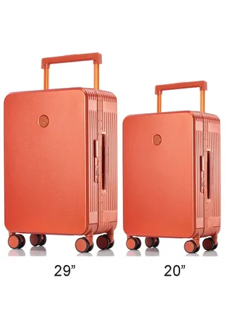 Set of 2 Premium Expandable Aluminum Frame ABS & PC Suitcase 20 Inch And 29 Inch 