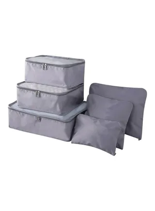 6-Piece Luggage Set Grey 