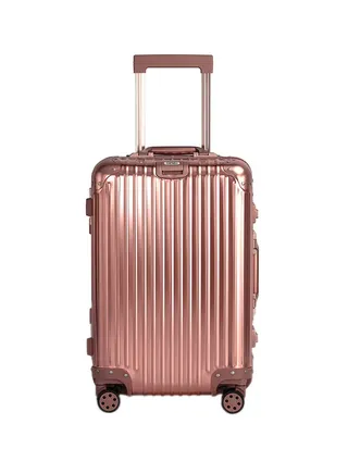 20-Inch Small Cabin Boulder Superior Full Aluminium Ultra-Light Hardside Expandable Built-In TSA Lock Zipperless Luggage With Spinner Wheels Rose Gold 
