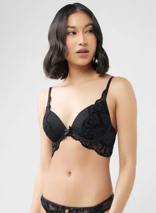 V-Neck Pushup Plunge Bra 