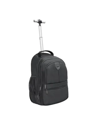 Trolley Bag, 2-in-1 Lightweight 15.6-inch Laptop Trolley Backpack with Telescoping Handle, Adjustable Straps, Water Resistance and In-Line Wheels for MacBook Air, iPad, Dell XPS 13, Compact-TR 