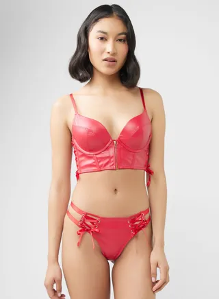 High Leg Lace Brief 