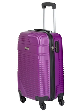 Hard Case Suitcase Luggage Trolley for Unisex ABS Lightweight Travel Bag with 4 Spinner Wheels KH120 Purple 