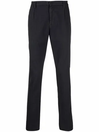 Herringbone Straight-Leg Trousers