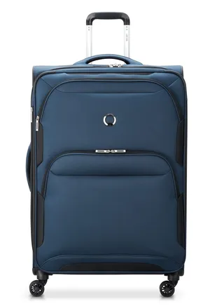 Delsey Sky Max 2.0 79.5cm Softcase 4 Double Wheel Expandable Check-In Luggage Trolley Blue - 00328483002Z9 