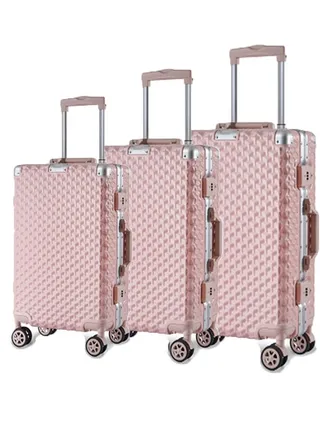 3 Pieces Aluminium Hardside 360 degree Spinner Wheels Trolley Luggage Set with TSA Lock 20/24/28 Inch 