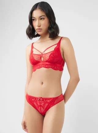 High Leg Lace Brief 