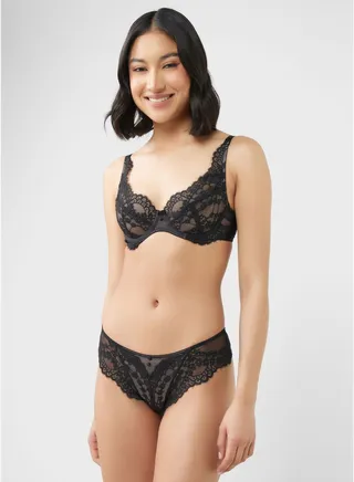 High Leg Lace Brief 