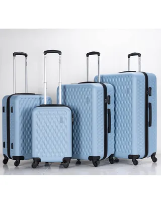 Set of 4 ABS Trolley Luggage With Number Lock 20,24,28,32 Inches 