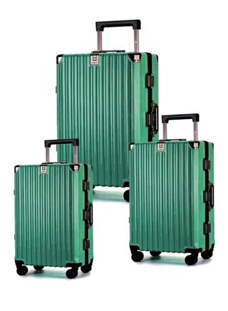3 Pieces Aluminium Hardside 360 degree Spinner Wheels Trolley Luggage Set with TSA Lock 20/24/28 Inch 
