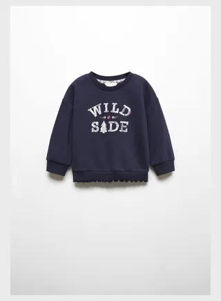 Kids Text Print Sweatshirt 
