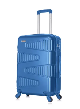 Hard Case Travel Bag Luggage Trolley For Unisex ABS Lightweight Suitcase with 4 Spinner Wheels KH1075 Pearl Blue 