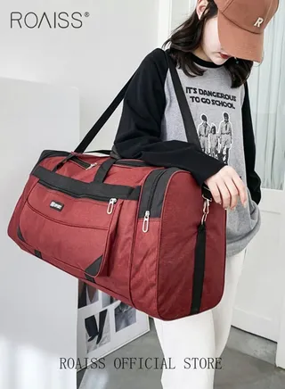 Large-Capacity Shoulder Bag Outdoor Sports Portable Clothing Storage Bag Can Be Folded for Short Trips 