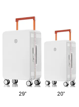 Set of 2 Premium Expandable Aluminum Frame ABS & PC Suitcase 20 Inch And 29 Inch 