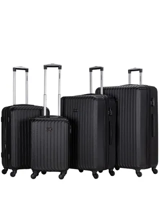 Suitcase Set of 4 PCS ABS Hardside Travel Luggage Bag 