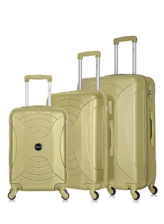 Hard Case Suitcase Trolley Luggage Set For Unisex ABS Lightweight Travel Bag with 4 Spinner Wheels KH2005 Tea Green 