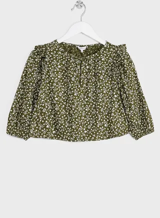 Youth Micro Floral Print Top 